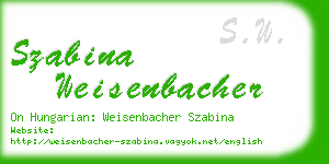 szabina weisenbacher business card